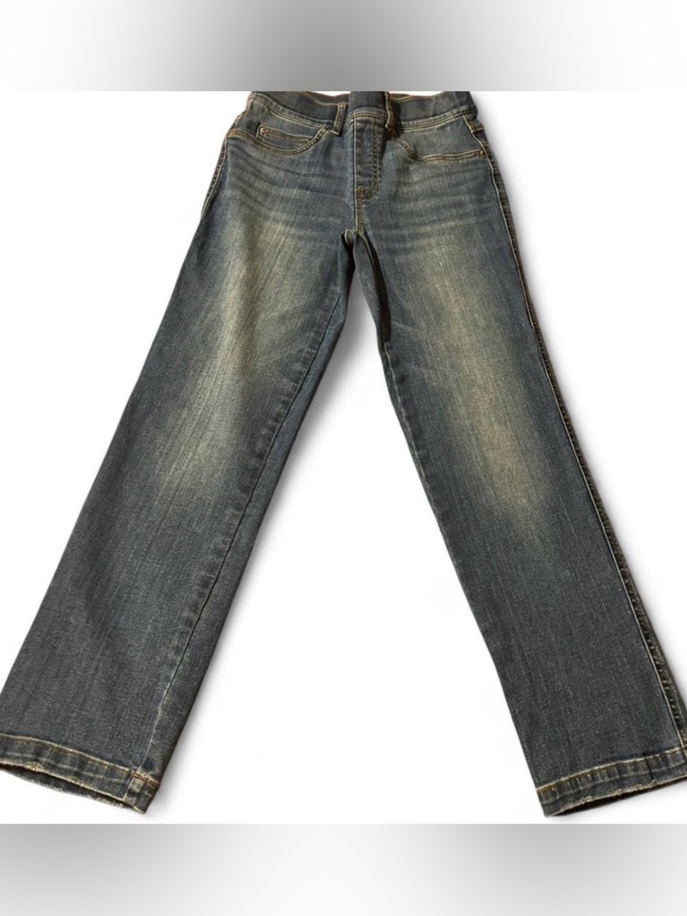 SPANX Women's Straight-Leg Jeans in Washed Blue-Gray